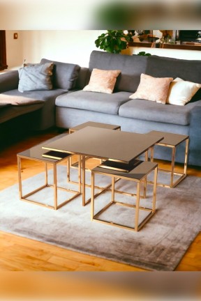 KARE PİZZA BRONZ SET